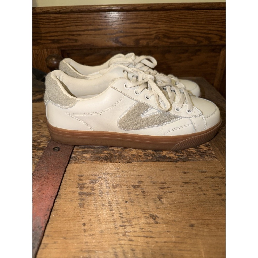 Tretorn Mixed Doubles Women Sneakers White Gum Sole Casual Tennis Shoes Size 7.5